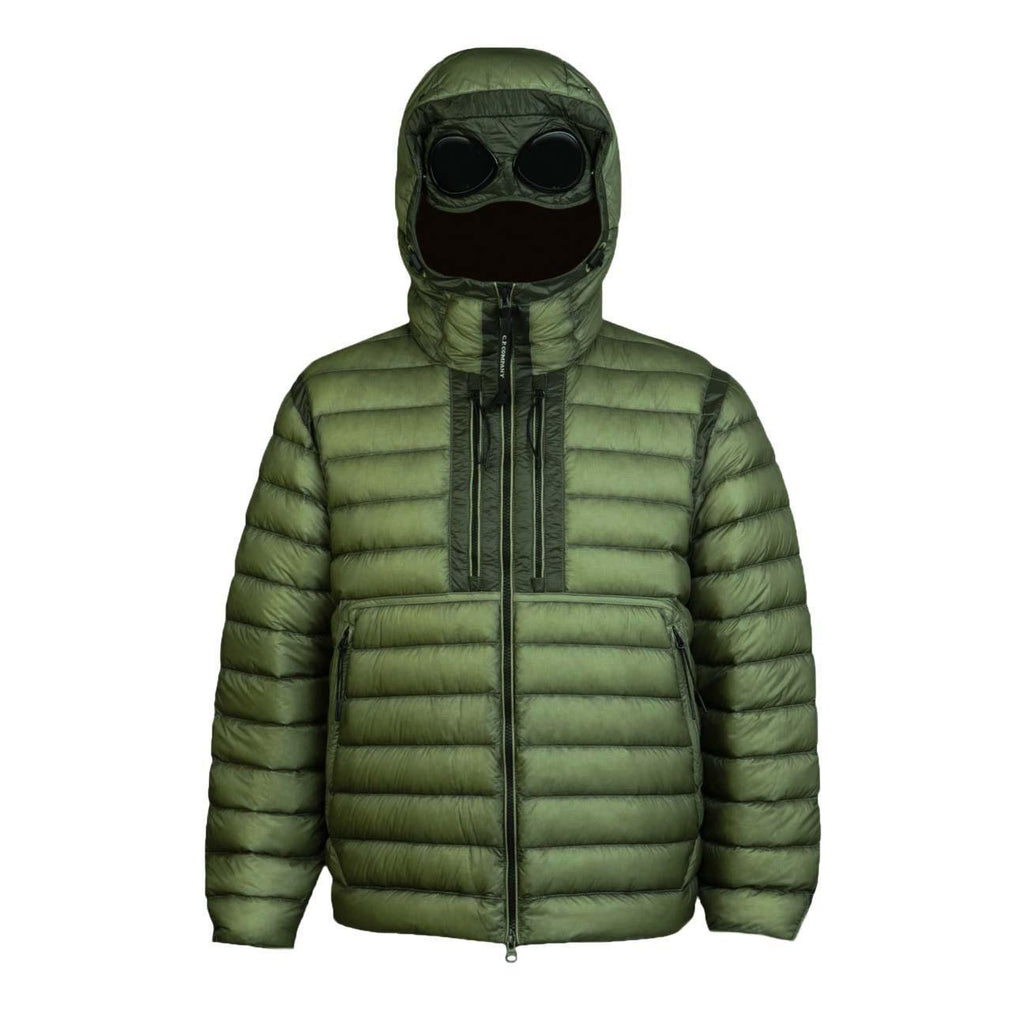 [C.P. Company] DD-Shell Goggle Hooded Down Jacket in Seagrass