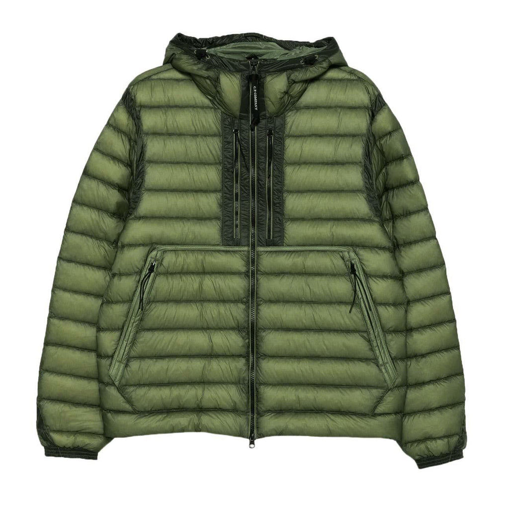 [C.P. Company] DD-Shell Goggle Hooded Down Jacket in Seagrass
