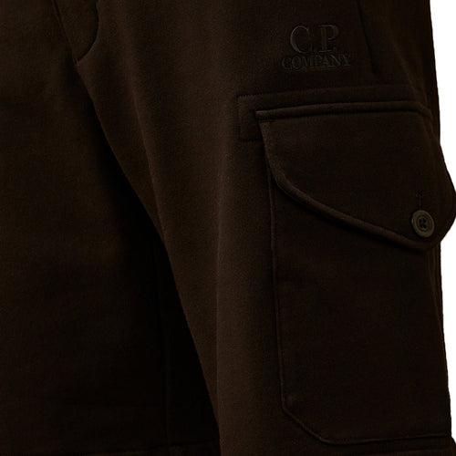 C.P. Company Diagonal Raised Fleece Cargo Embroidered Logo Sweatshorts