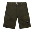 Cp Company Stretch Twill Cargo Shorts In Ivy Green