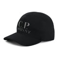 Cp Company Intarsia Wool Logo Cap In Black