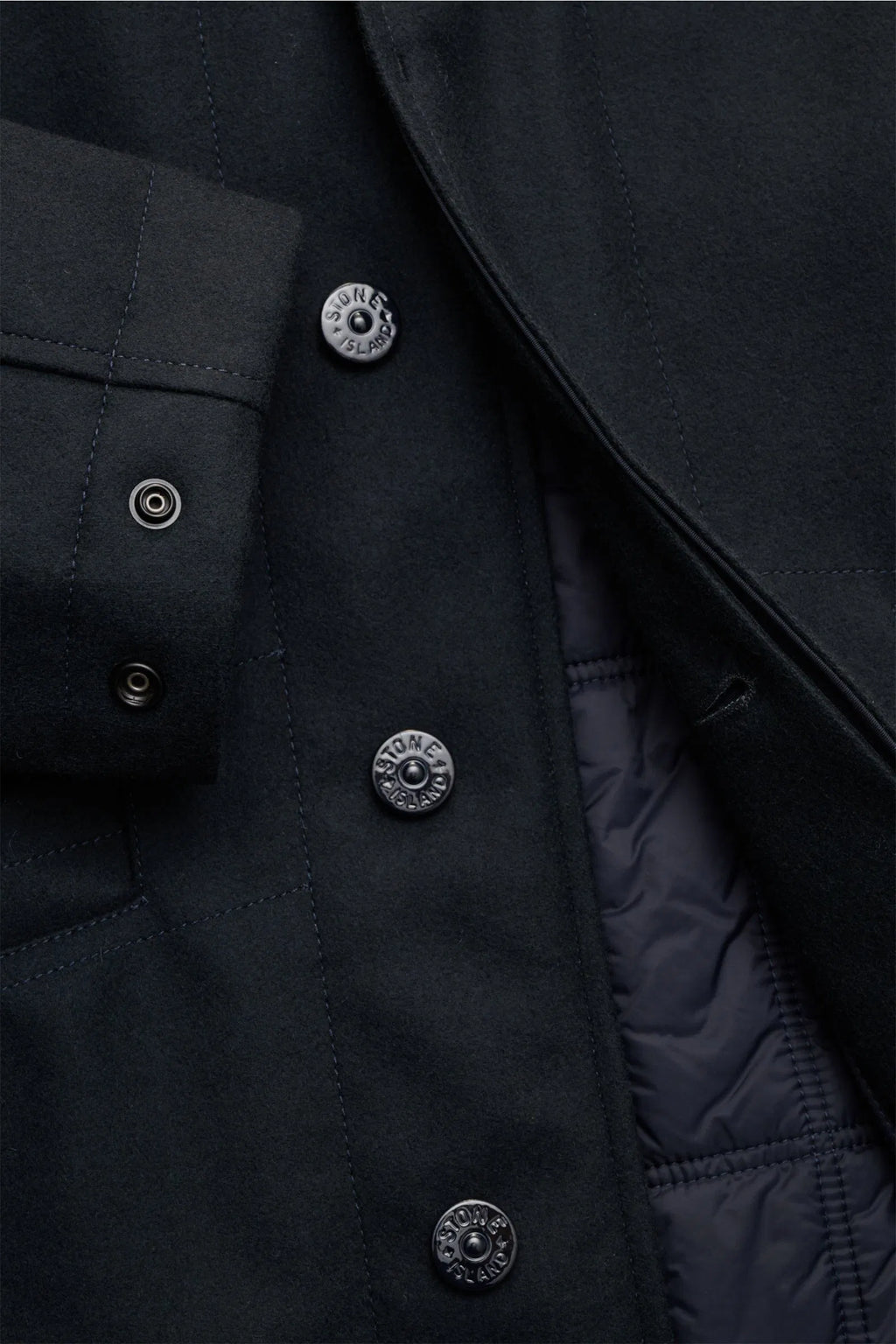 Stone Island Performance Flannel Ghost Piece In Navy