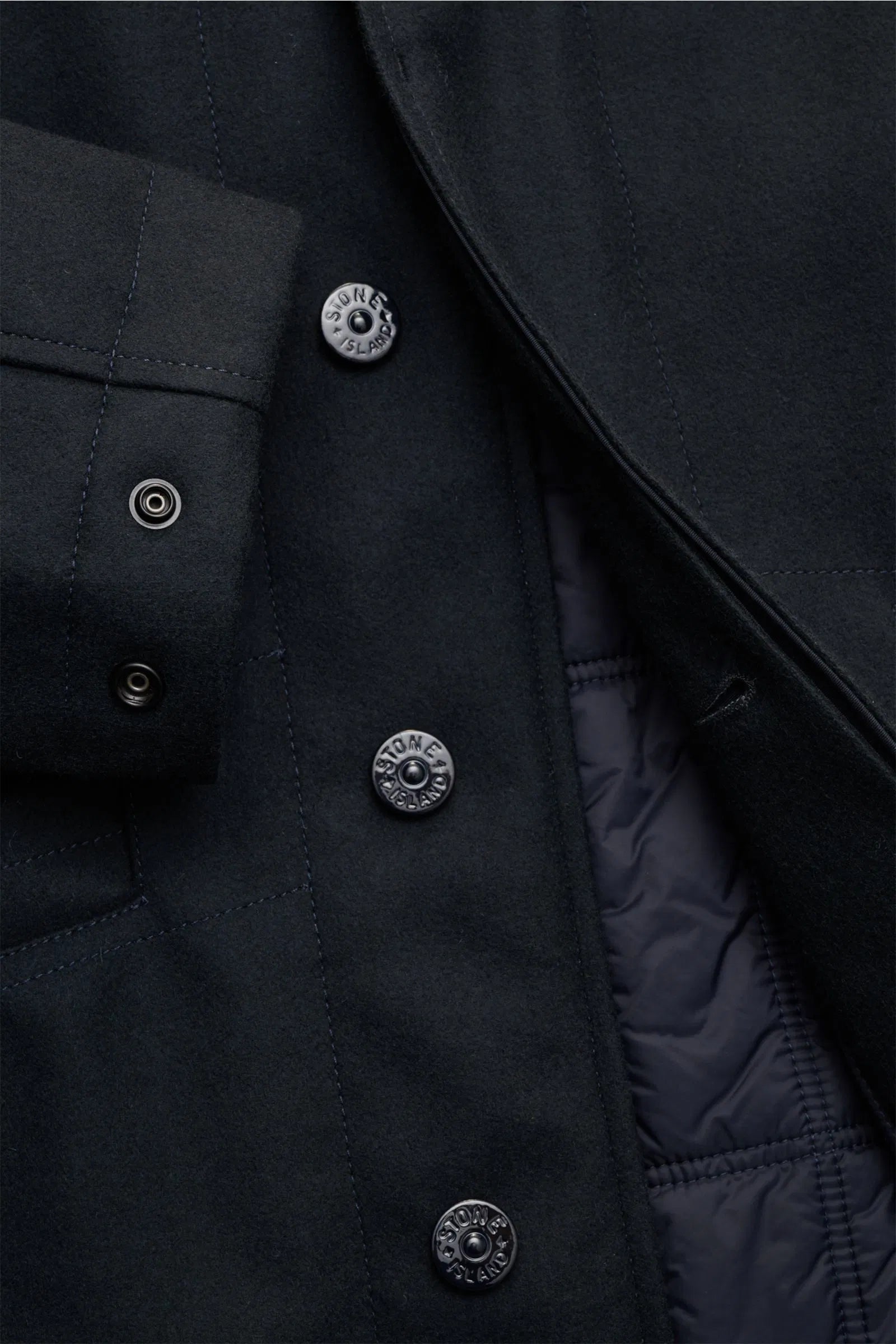 Stone Island Performance Flannel Ghost Piece In Navy