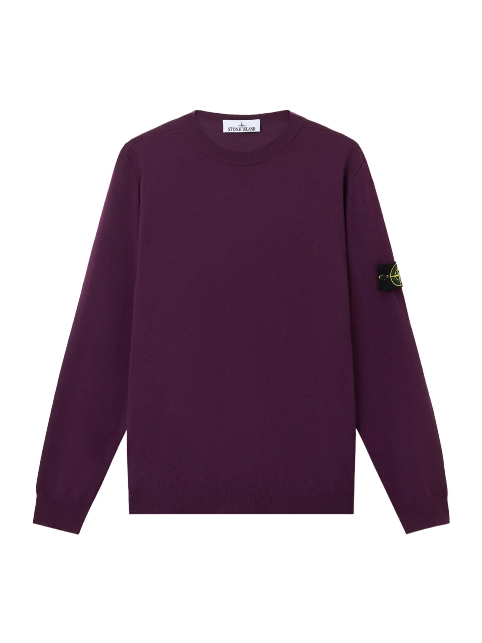 Stone Island Rws Light Knit Sweatshirt In Amaranth