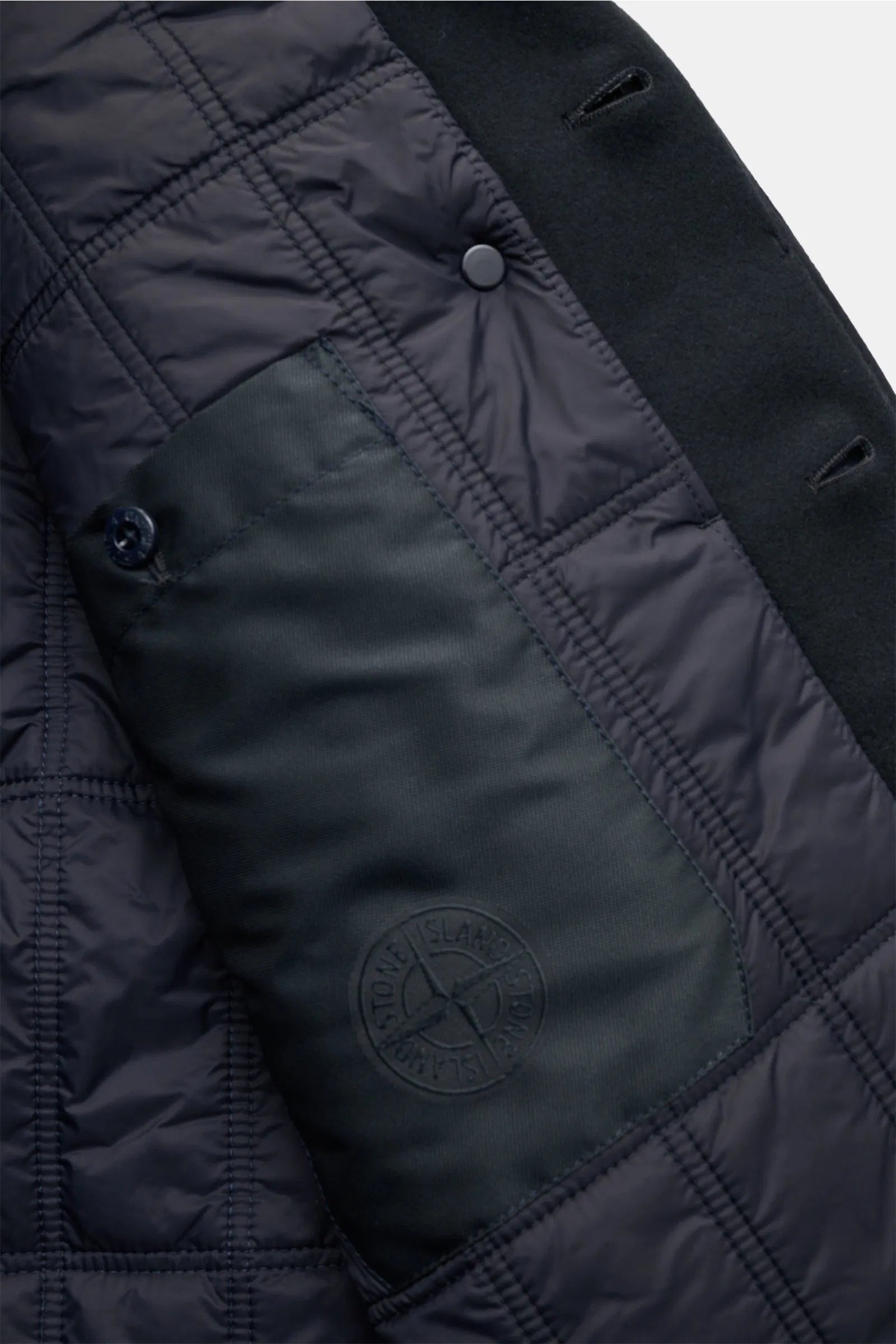 Stone Island Performance Flannel Ghost Piece In Navy