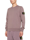 Stone Island Cotton Sweatshirt In Purple Grey