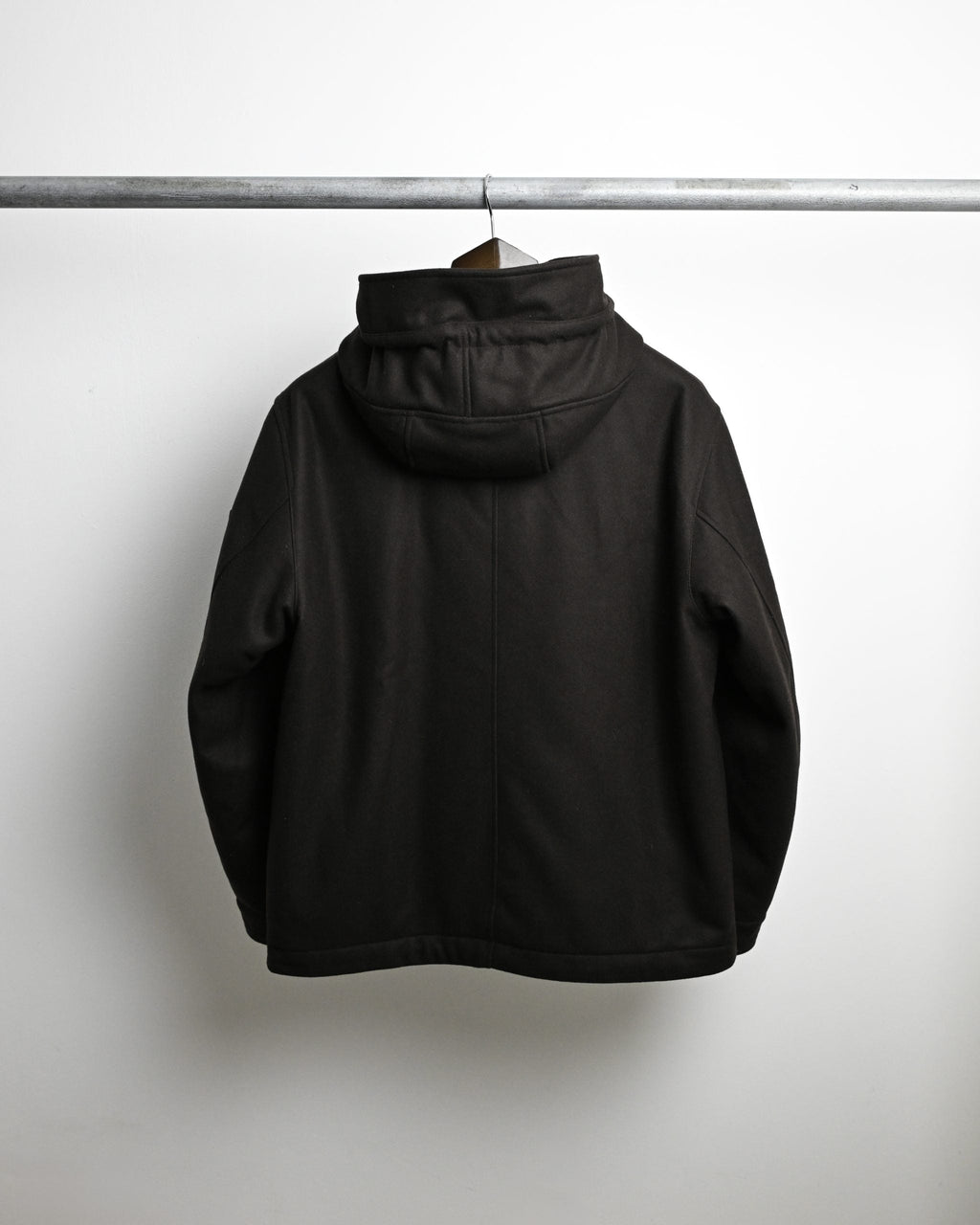Stone Island Wool Nylon Flannel Ghost Piece In Black