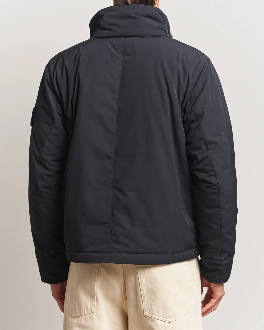 Stone Island Micro Twill Down Jacket In Black