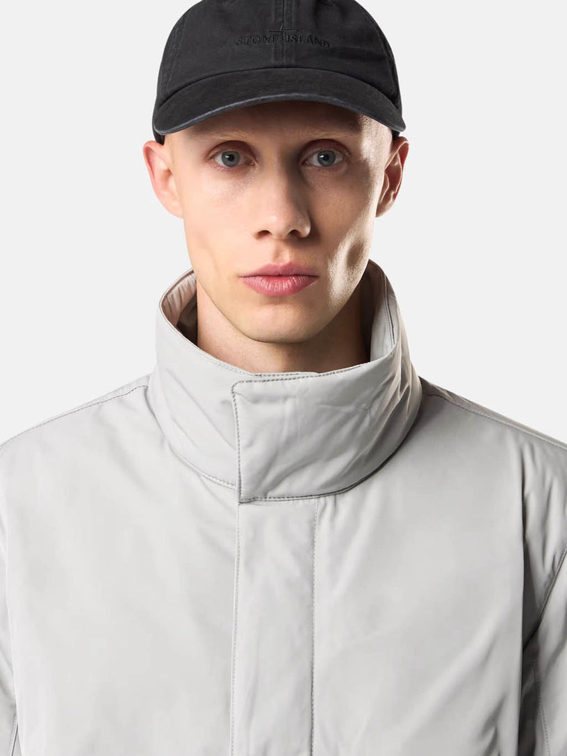 Stone Island Micro Twill Down Jacket In Grey