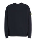 Stone Island Malfile Fleece Old Effect Sweatshirt In Navy