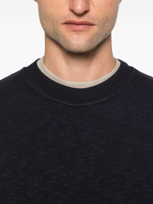 Stone Island Vanise Brushed Cotton Sweatshirt In Ink Blue