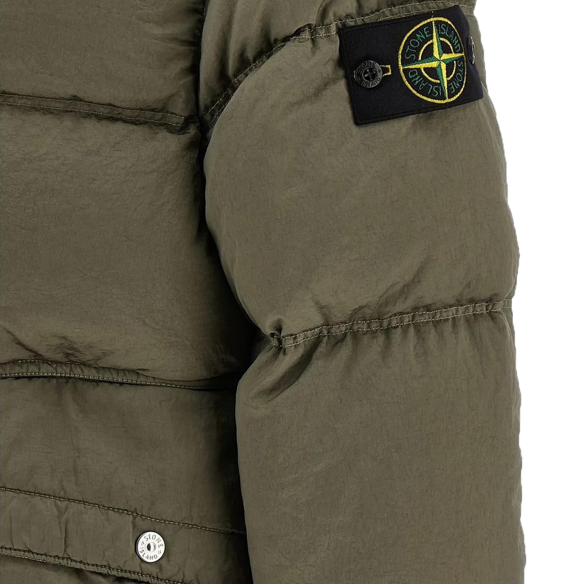 Stone Island Nylon Metal Down Jacket In Khaki