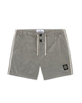 Stone Island Button Nylon Metal Swimshorts In Pearl Grey
