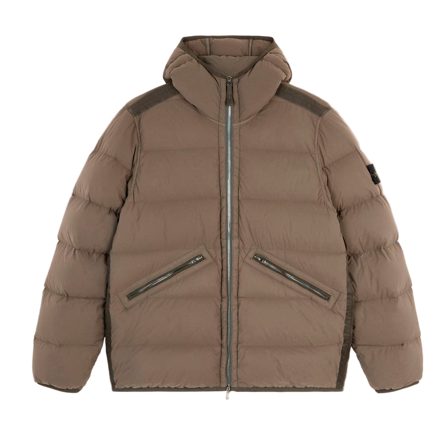 Stone Island Seamless Tunnel Nylon Down-Tc Jacket In Walnut Brown