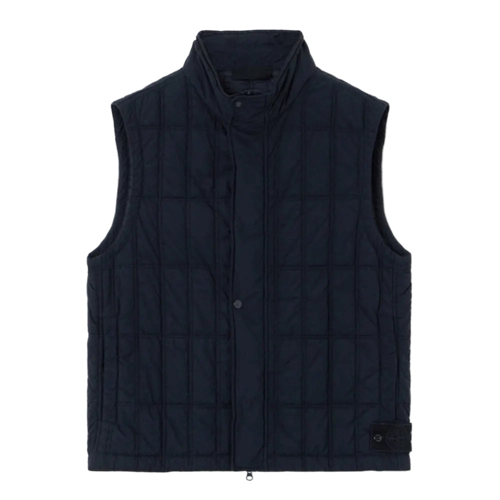 Stone Island Nylon Smerigliato Primaloft Ghost Gilet In Black