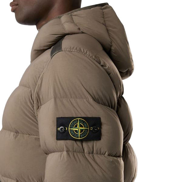 Stone Island Seamless Tunnel Nylon Down-Tc Jacket In Walnut Brown