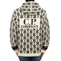 Cp Company V01 Wool Jacquard Logo Hooded Knit In Black