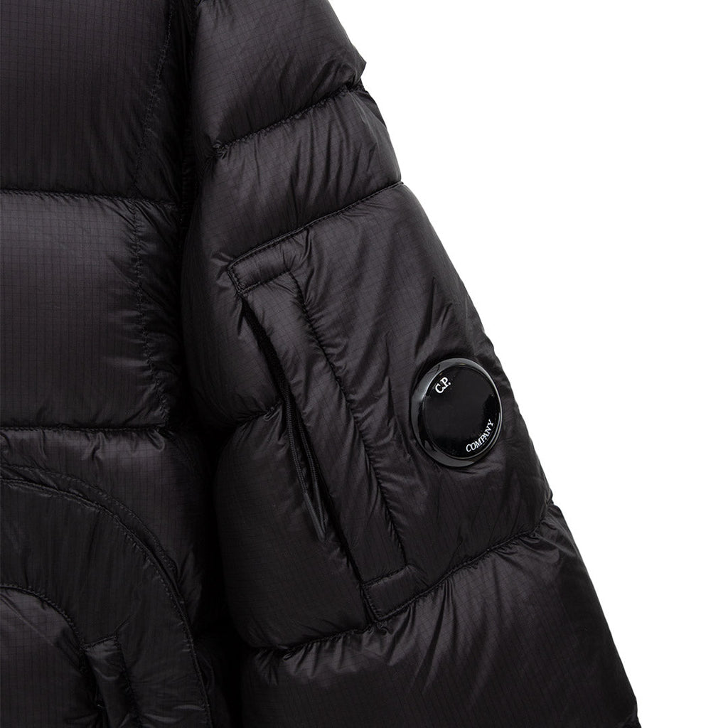 Cp Company 216A D.D Shell Short Hooded Down Jacket In Nightshade