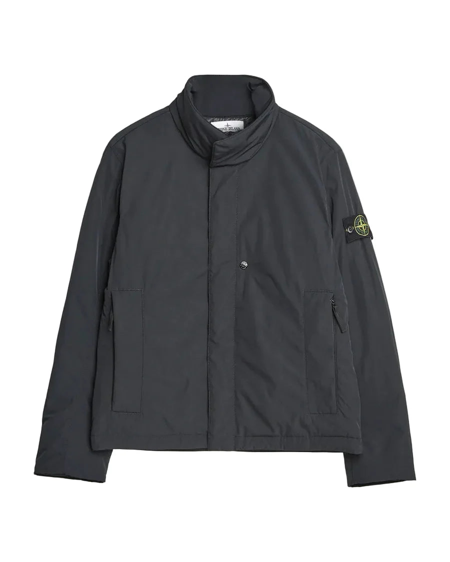 Stone Island Micro Twill Down Jacket In Black