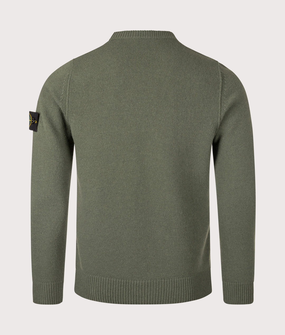Stone Island Lambswool Crewneck Sweater In Verde