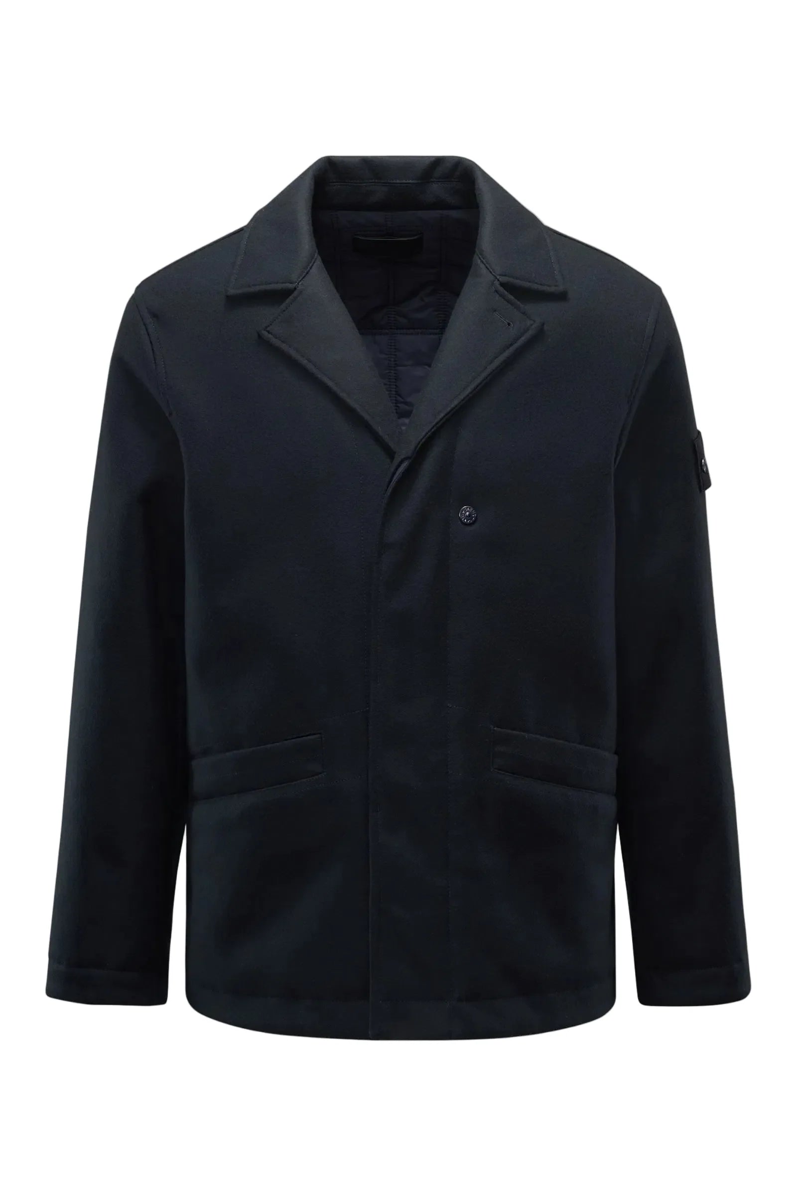 Stone Island Performance Flannel Ghost Piece In Navy
