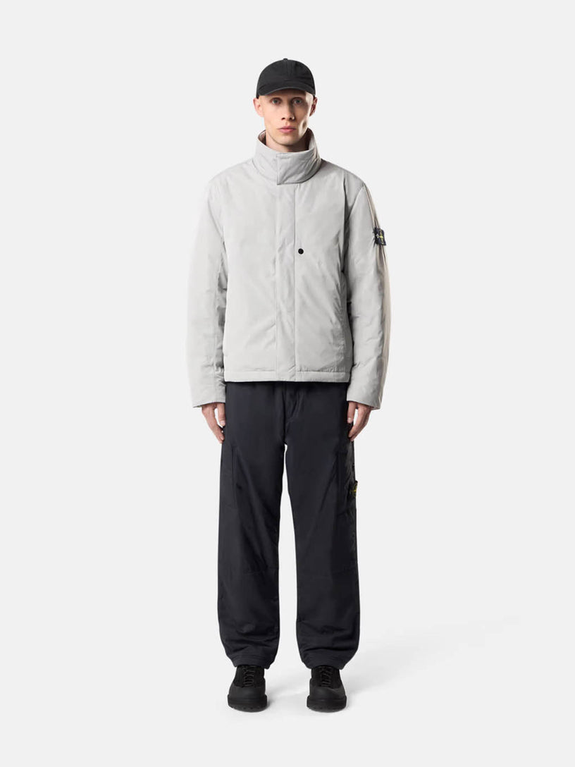 Stone Island Micro Twill Down Jacket In Grey