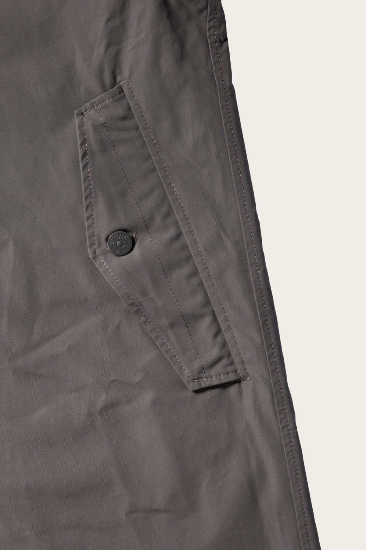Stone Island Long Hooded Parka With Sheepskin Hood In Grey