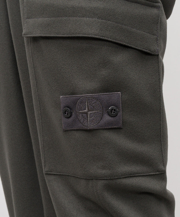 Stone Island Ghost Wool Blend Joggers In Grey