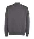 Stone Island Cotton Wool Fleece Ghost Funnel Neck Sweatshirt In Grey