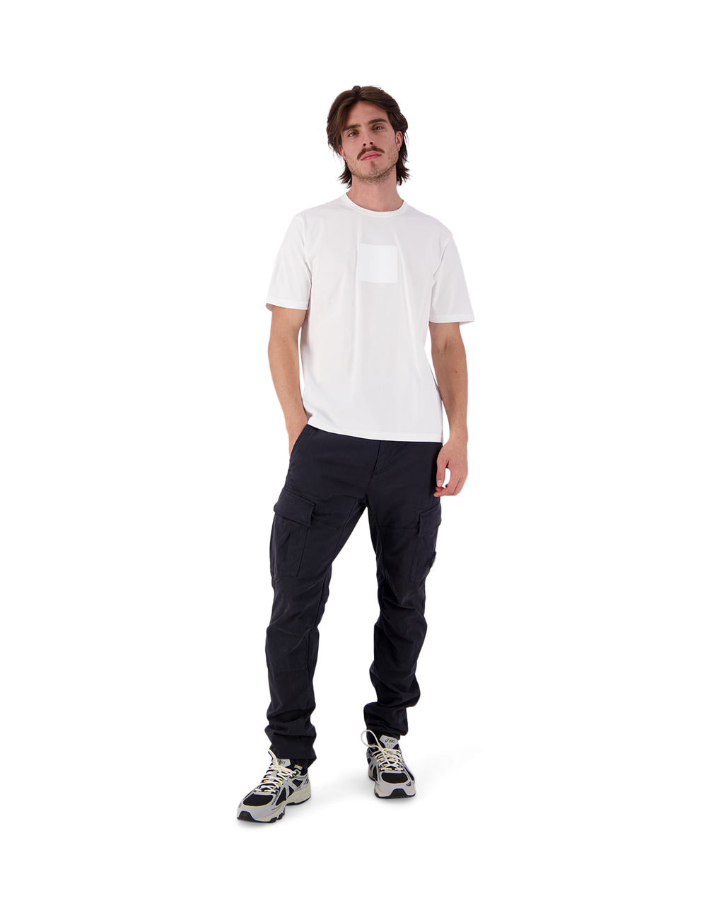 Cp Company 037A Metropolis Rubber Logo T-Shirt In White