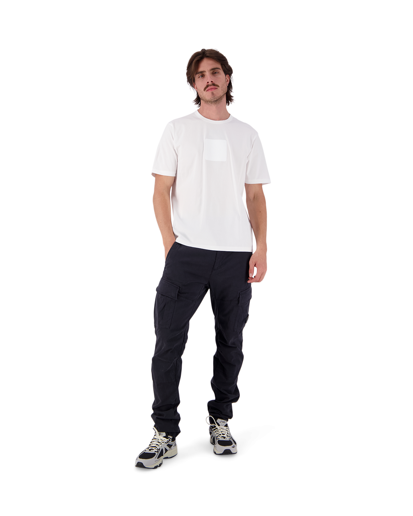 Cp Company 037A Metropolis Rubber Logo T-Shirt In White