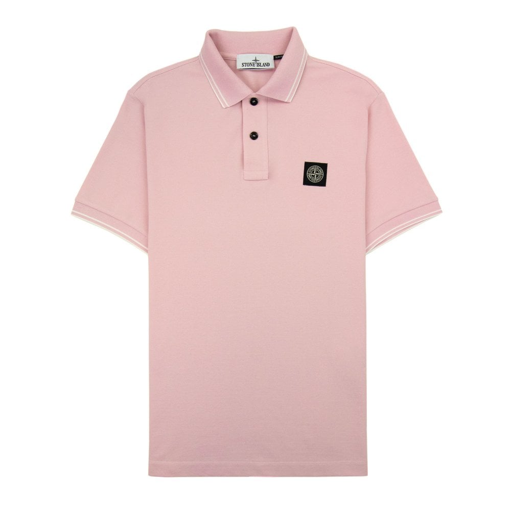 Stone Island Slim Fit Polo Shirt In Rose Pink
