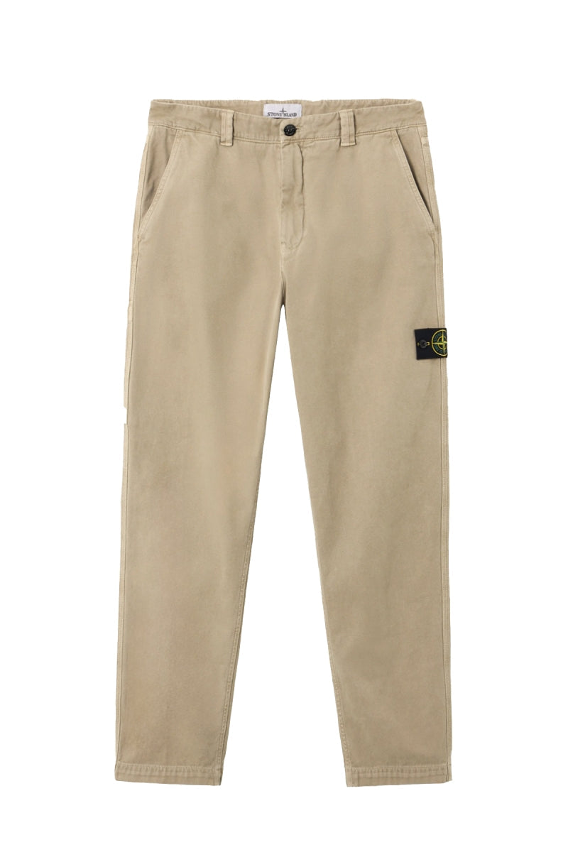 Stone Island Loose Fit Cargo Pants In Beige
