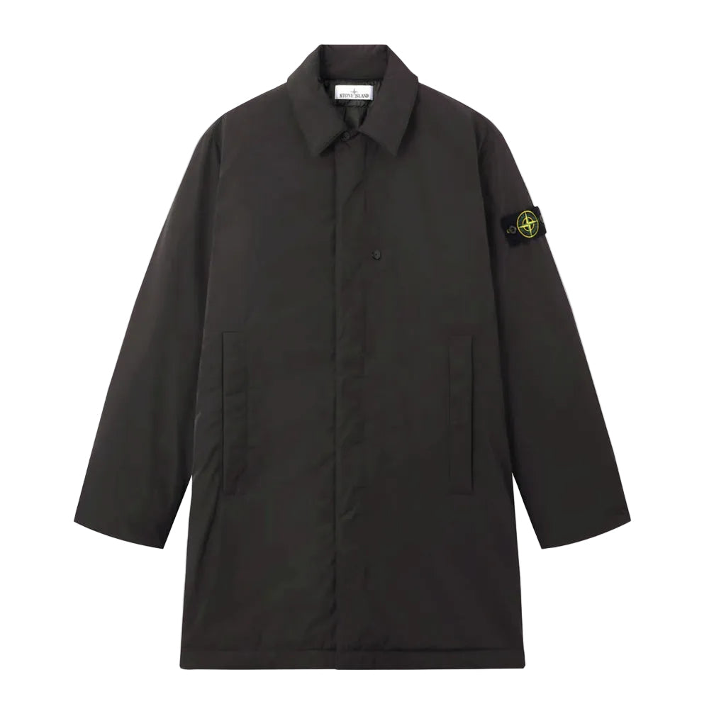 Stone Island Micro Twill Padded Jacket In Grey