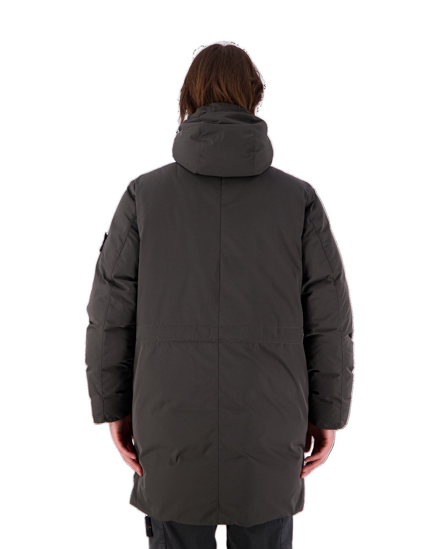 Stone Island Micro Twill Down Jacket In Charcoal
