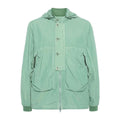 Cp Company 018A Flatt Nylon Goggle Overshirt In Green Bay