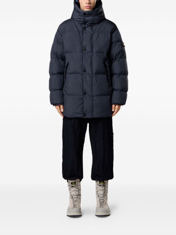Stone Island Garment Dyed Crinkle Reps Ny Down Parka Navy