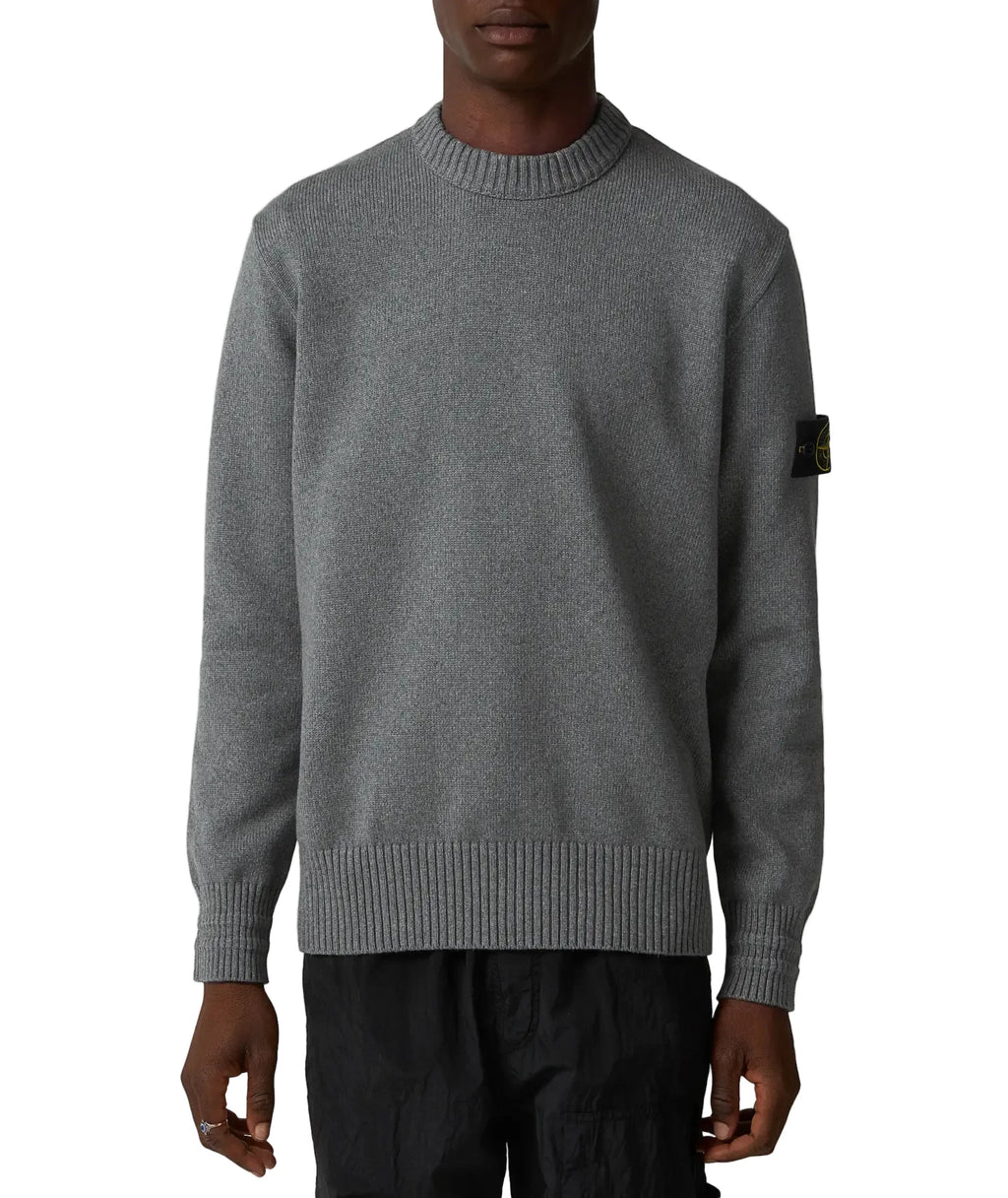 Stone Island Chunky Cotton Sweatshirt In Grey