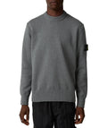 Stone Island Chunky Cotton Sweatshirt In Grey
