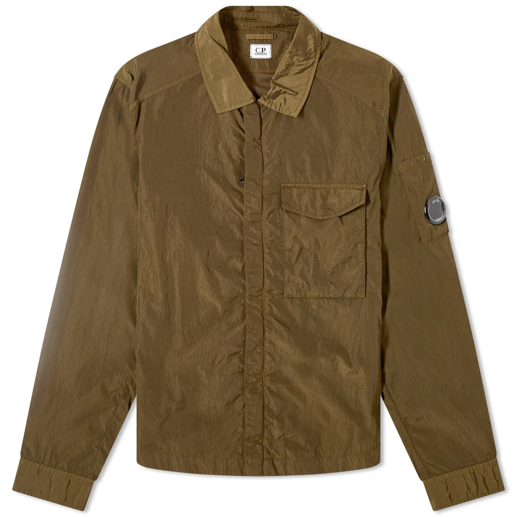 Cp Company Chrome-R Overshirt In 041A Ivy Green