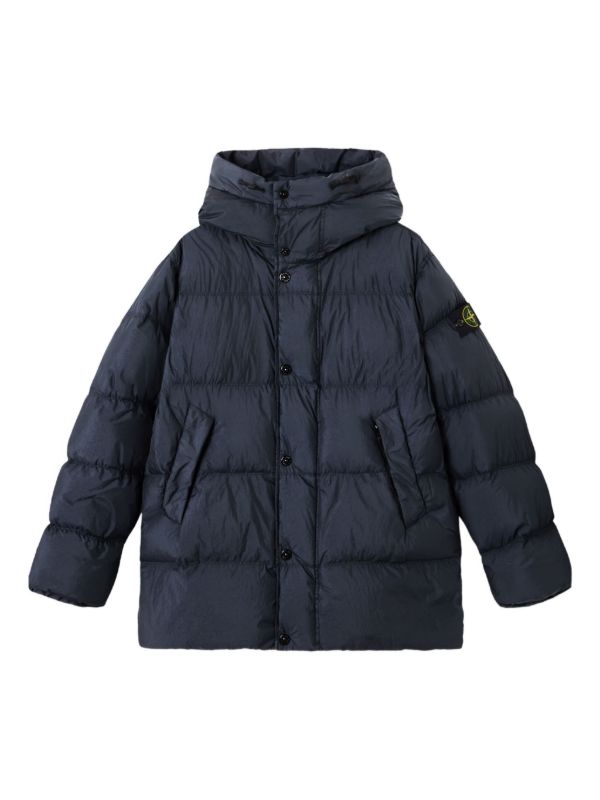 Stone Island Garment Dyed Crinkle Reps Ny Down Parka Navy