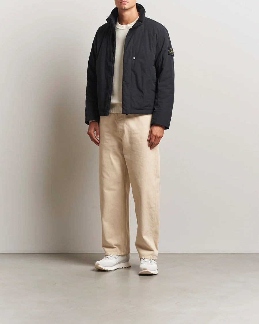 Stone Island Micro Twill Down Jacket In Black