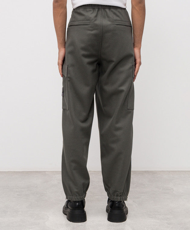 Stone Island Ghost Wool Blend Joggers In Grey