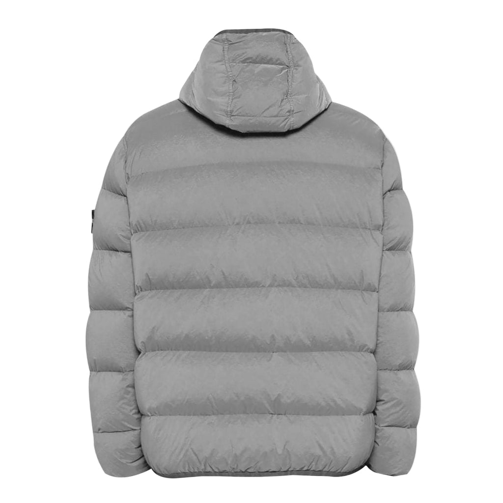 Stone Island Seamless Tunnel Nylon Hooded Down-Tc Jacket In Grey