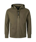 Cp Company Diagonal Raised Lens Full Zip In Ivy Green