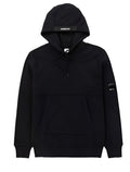 Cp Company Heavy Lens Overhead Hoodie In Black