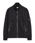 Cp Company Diagonal Raised Lens Full Zip In Black