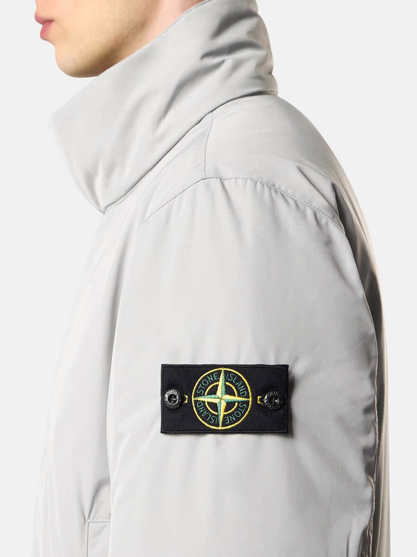 Stone Island Micro Twill Down Jacket In Grey