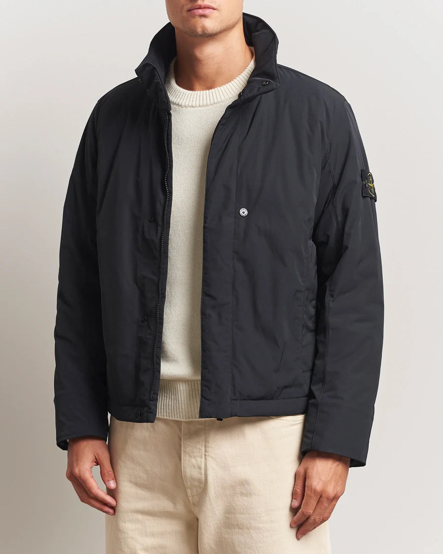Stone Island Micro Twill Down Jacket In Black