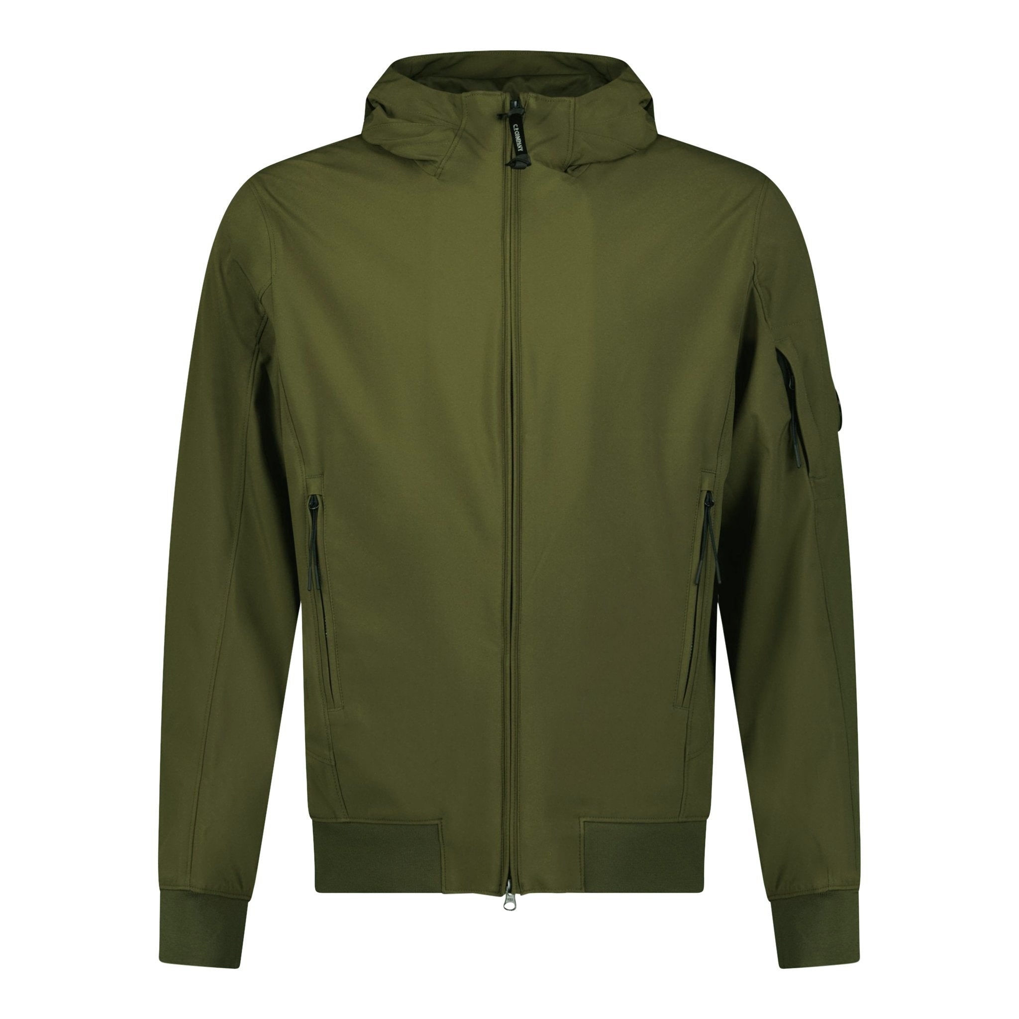 Cp Company S/S Lens Soft Shell Jacket In Ivy Green